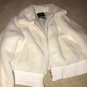 Urban Outfitters White Fluffy Jacket